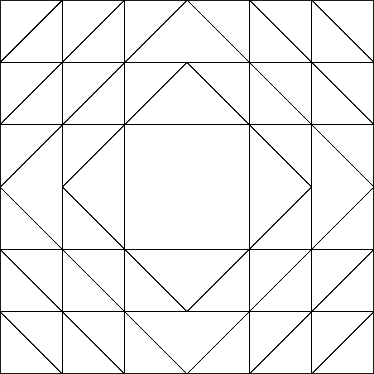 Pattern 140, Triangles barn quilt pattern thumbnail